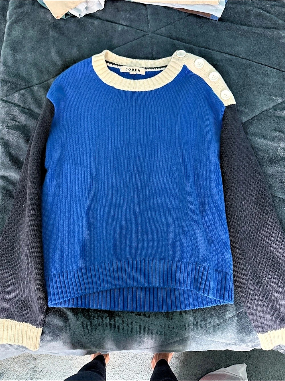 Boden Colorblock Crew Neck sweater XS